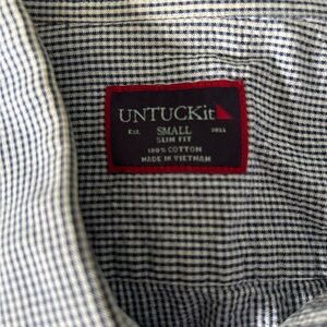 UNTUCKit Men's Blue and White Gingham Shirt